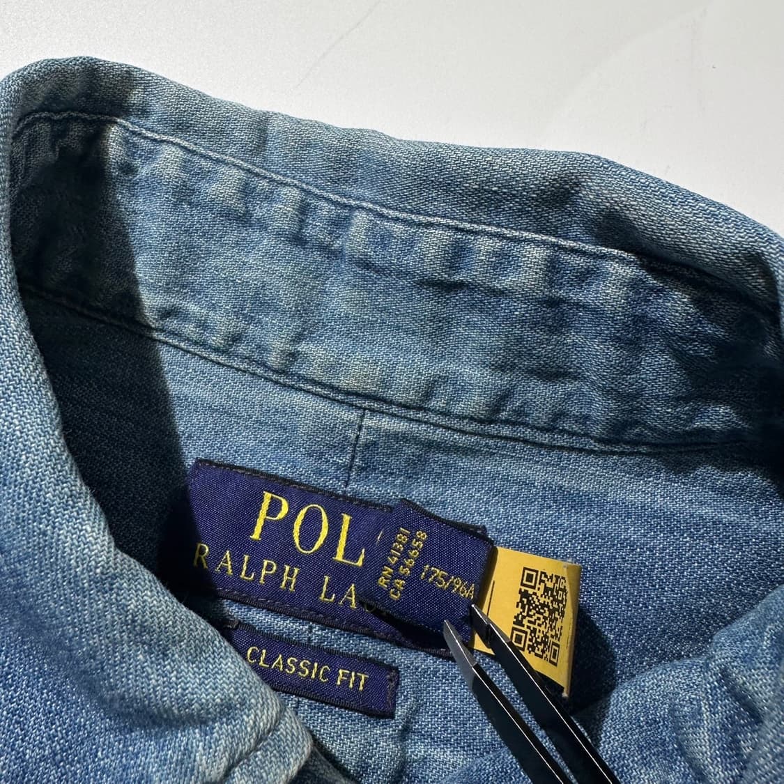 폴로 랄프로렌 샴브레이 데님 클래식핏 셔츠 (신형QR) 상품이미지5