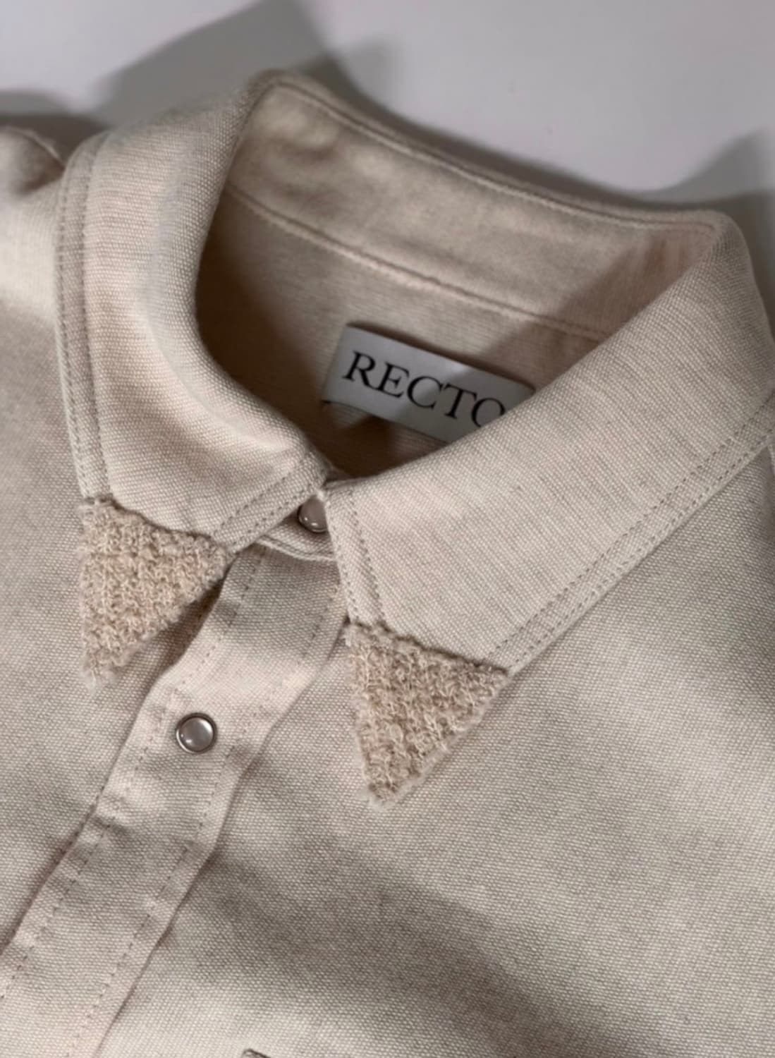 RECTO 렉토 울 린넨 부클 웨스턴 셔츠 [M] 상품이미지2
