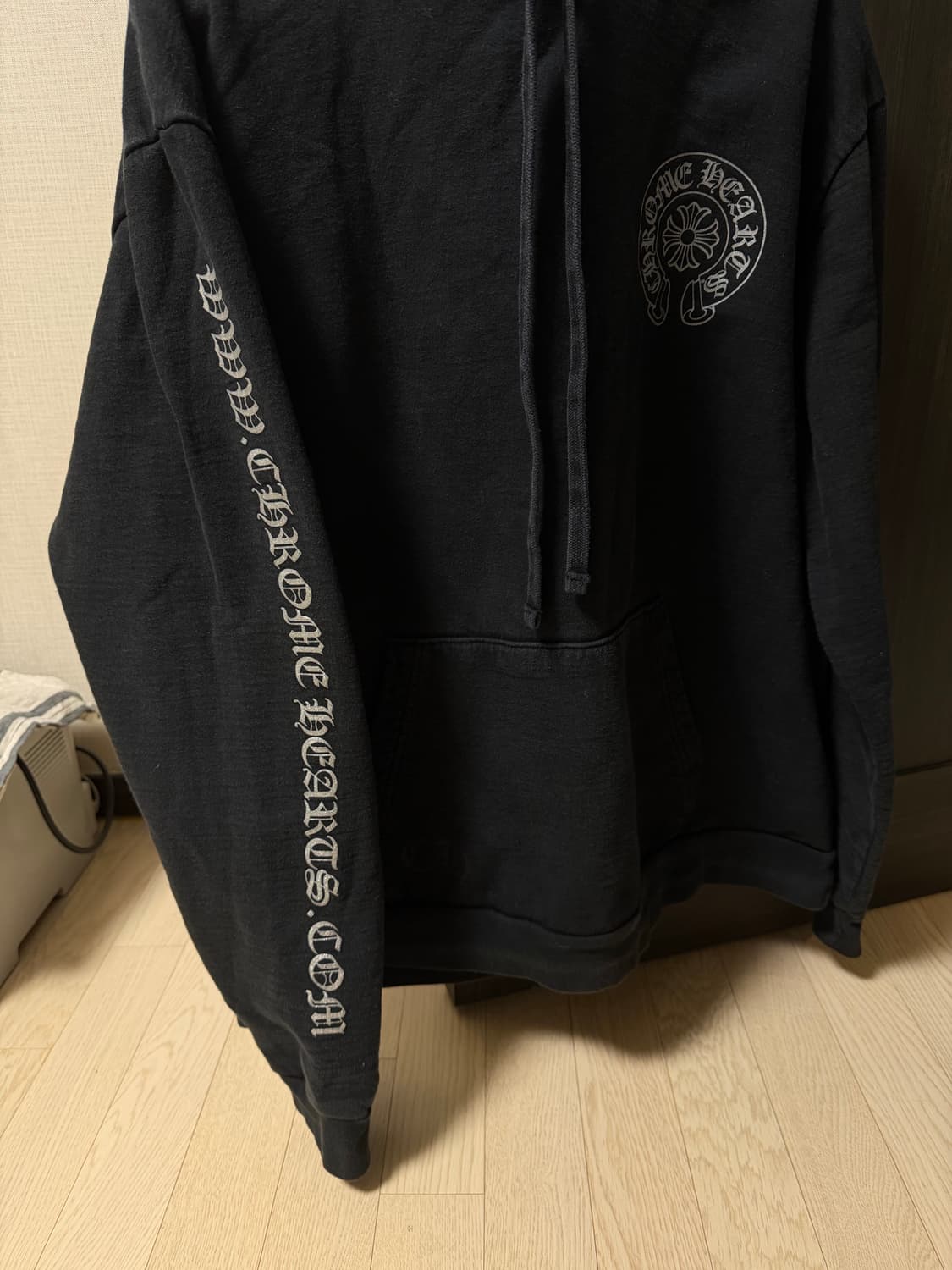 크롬하츠 실버 글리터 후드티 L 상품이미지3