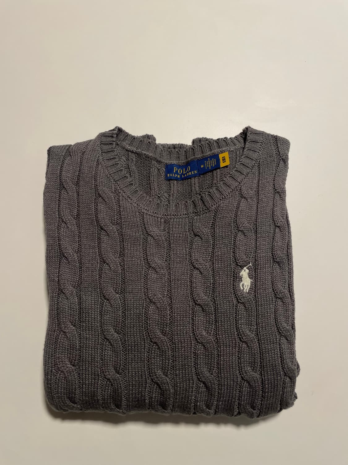 폴로 케이블 니트 진그레이 상품이미지2