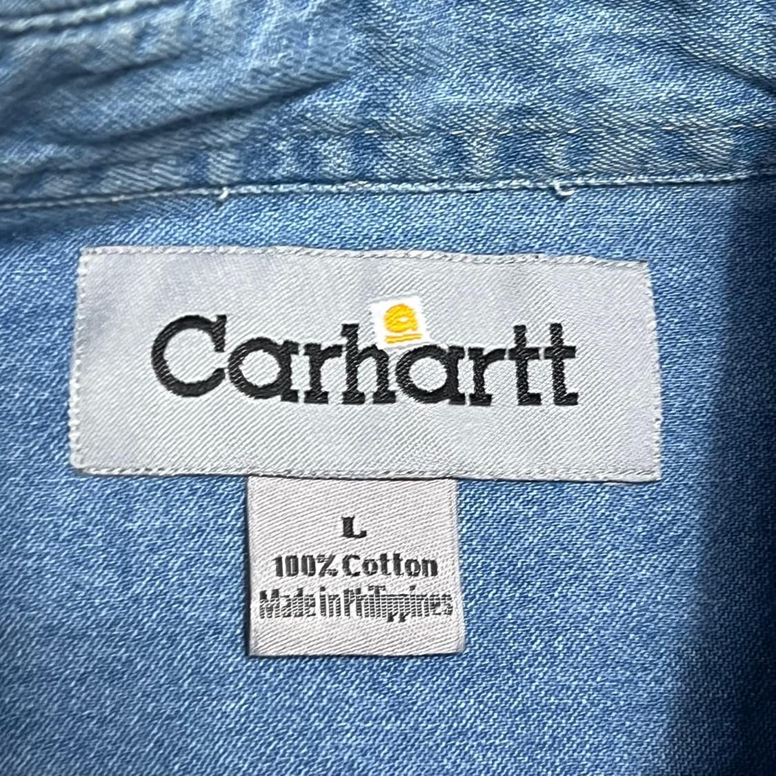 칼하트 원포켓 스카이블루 데님 반팔 셔츠 상품이미지3