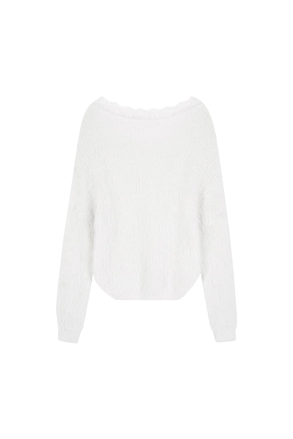 [새상품] 클리시어 블러쉬 니트 화이트 상품이미지3