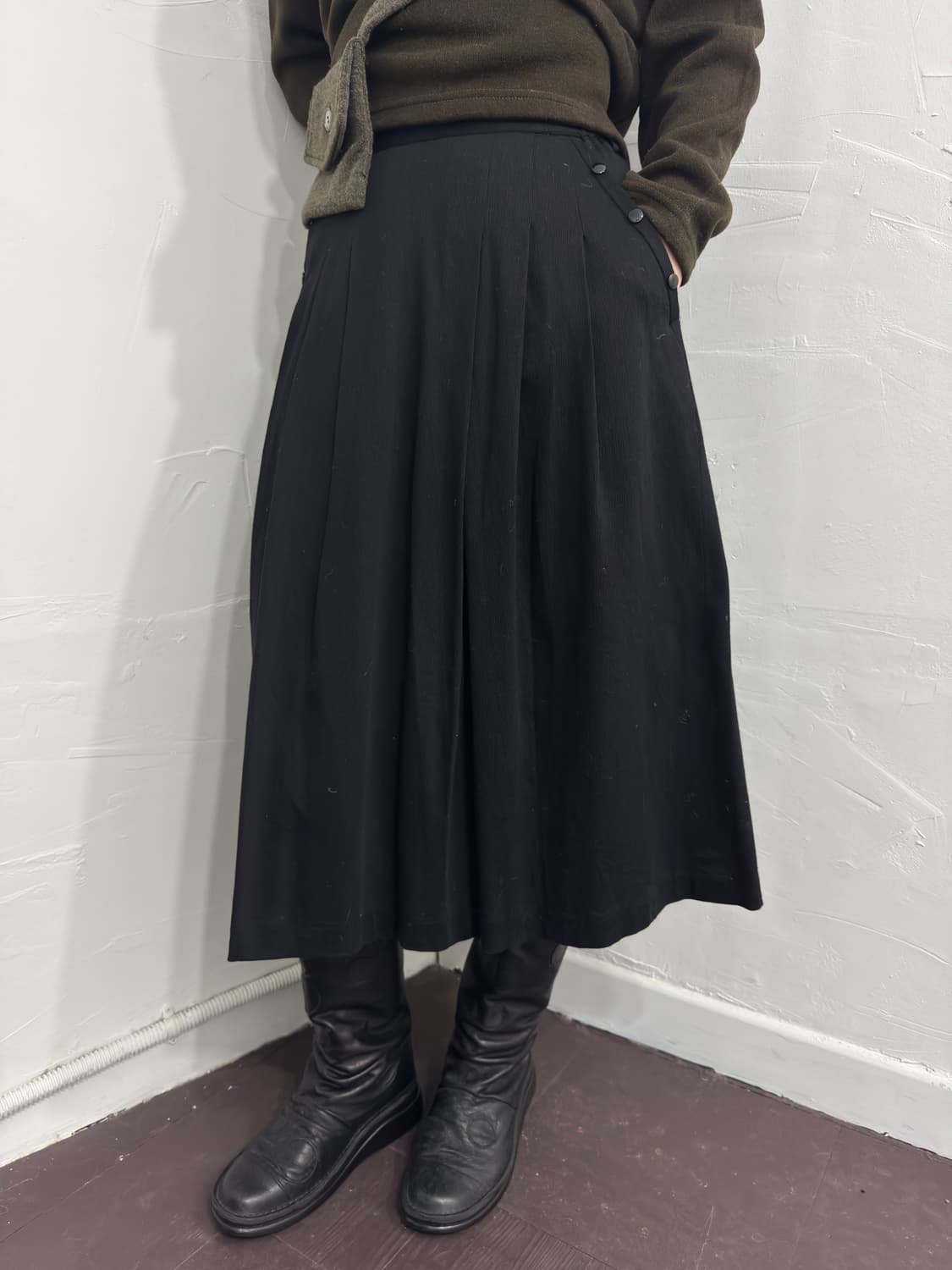 pleats cotton skirt 상품이미지1