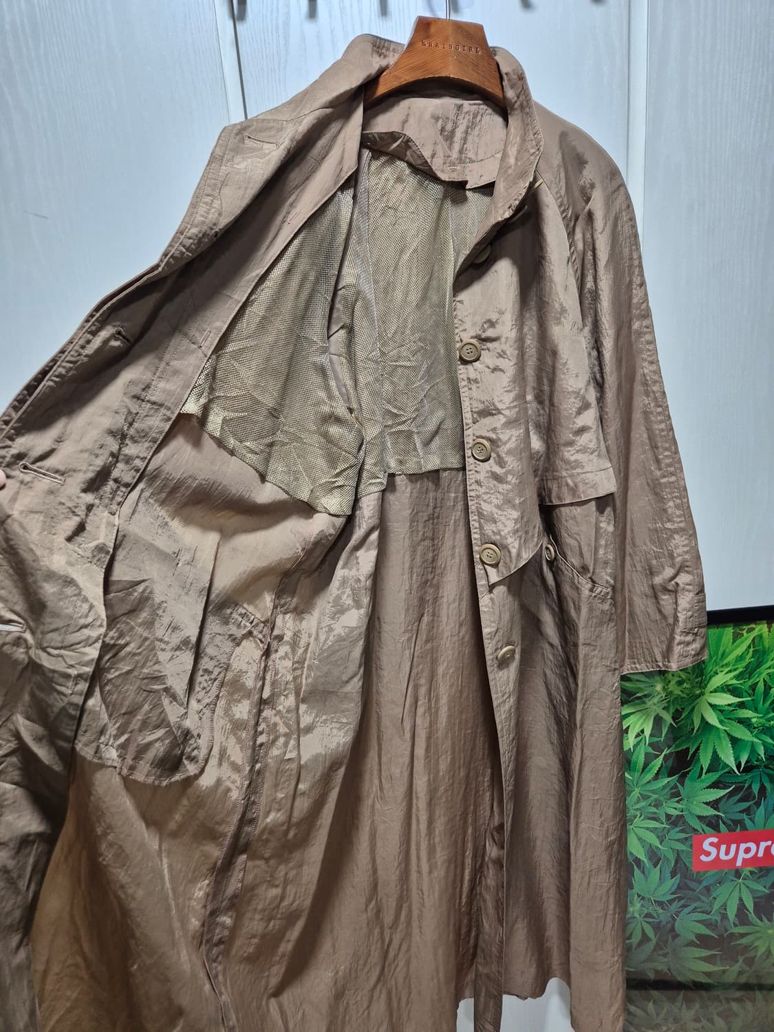 (세일)JPN VTG. SNA BLANC 브라운 롱트렌치 상품이미지6