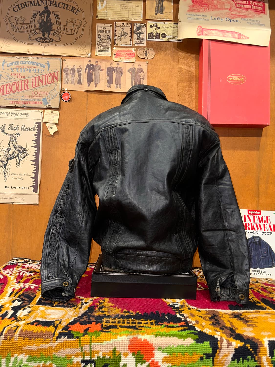 ( L-XL ) 봄버자켓 푸퍼자켓 항공점퍼 소가죽자켓 빈티지가죽자켓 상품이미지4