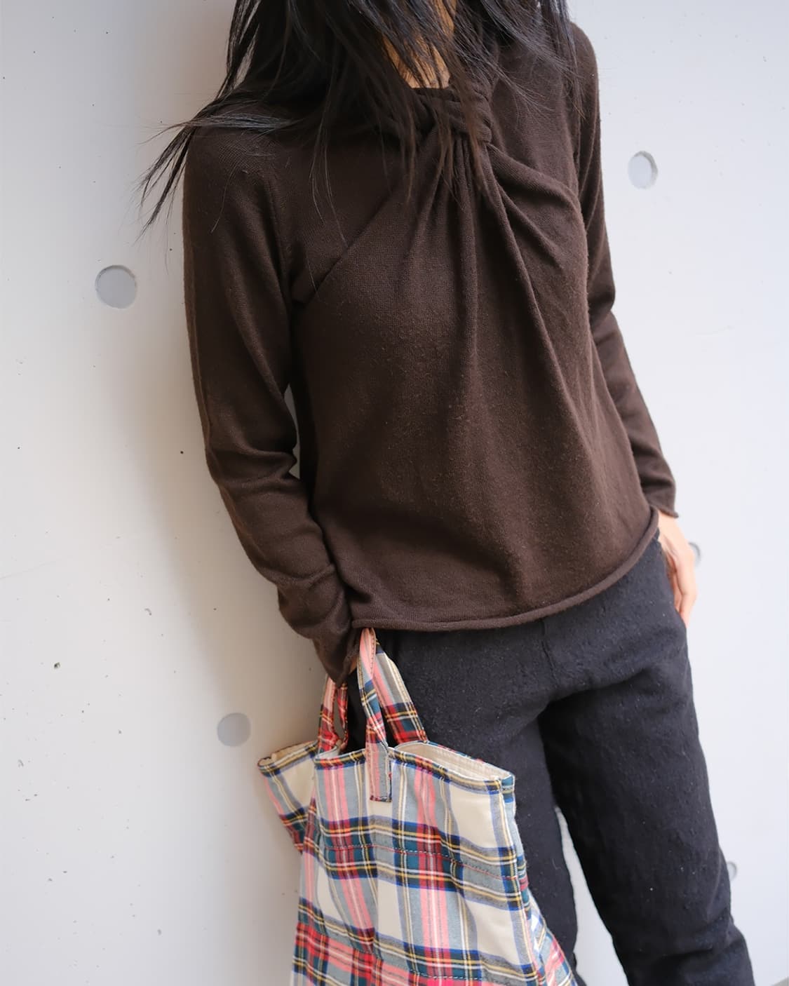 Knotted neck knit top  상품이미지2