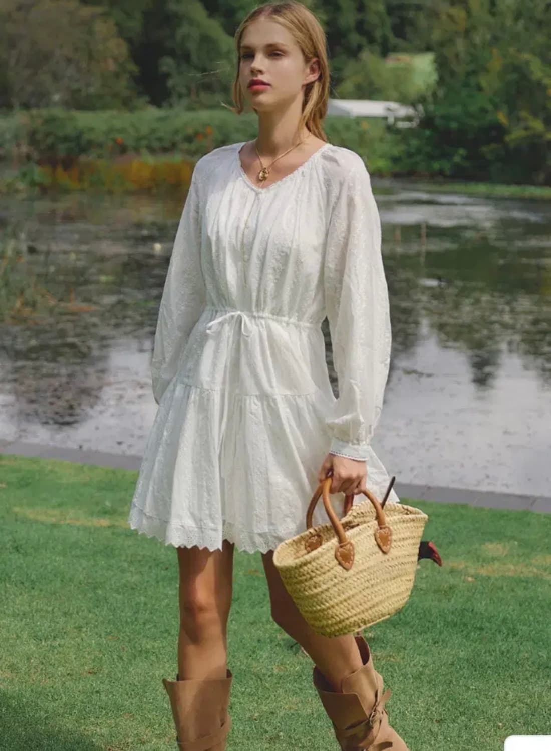 랭앤루 BERGAMO Cotton Dress 이시안 원피스 상품이미지5