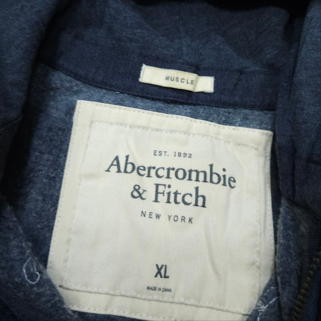 아베크롬비 아치 로고 후드 집업 XL 상품이미지4