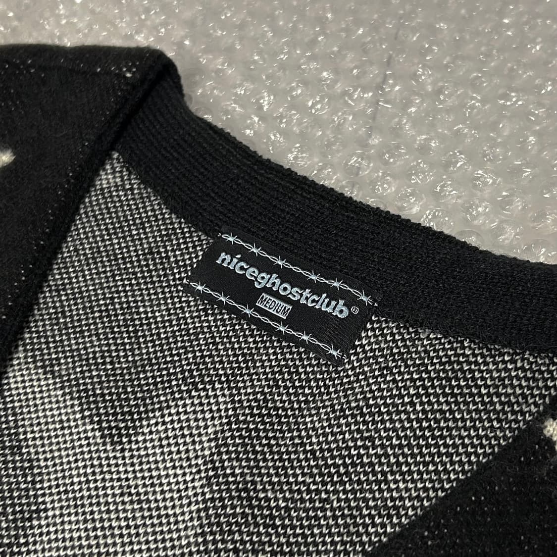 나이스고스트클럽 스타 모헤어 니트 가디건 블랙 나고클 상품이미지4