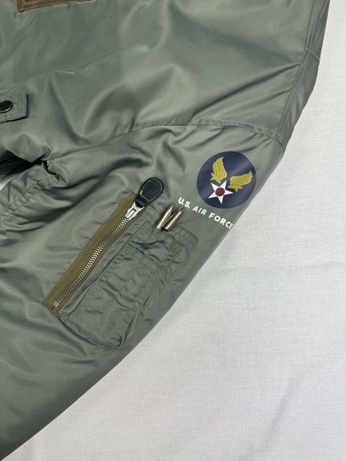 아웃스탠딩 10주년 ma-1(항공점퍼) / 세이지 그린 / L사이즈 상품이미지2