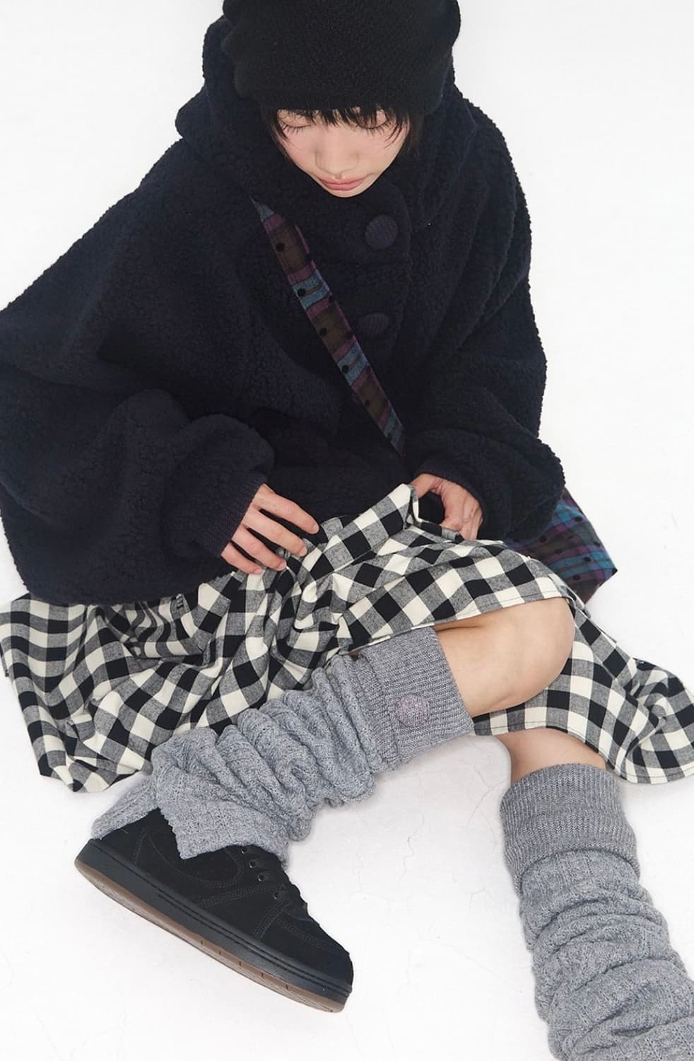 익스파이드걸 Cozy Button Leg Warmer Grey 상품이미지3