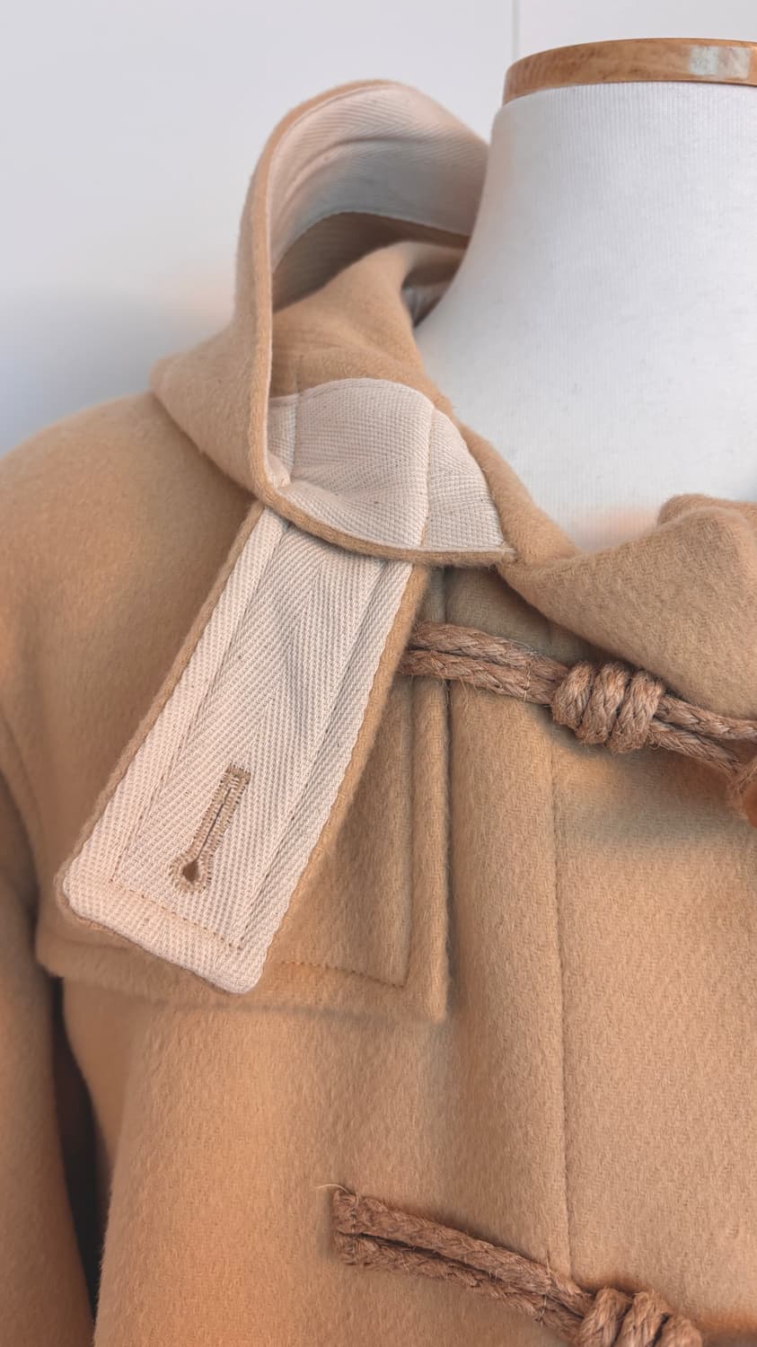 버터 컬러 떡볶이 더플 코트 상품이미지2