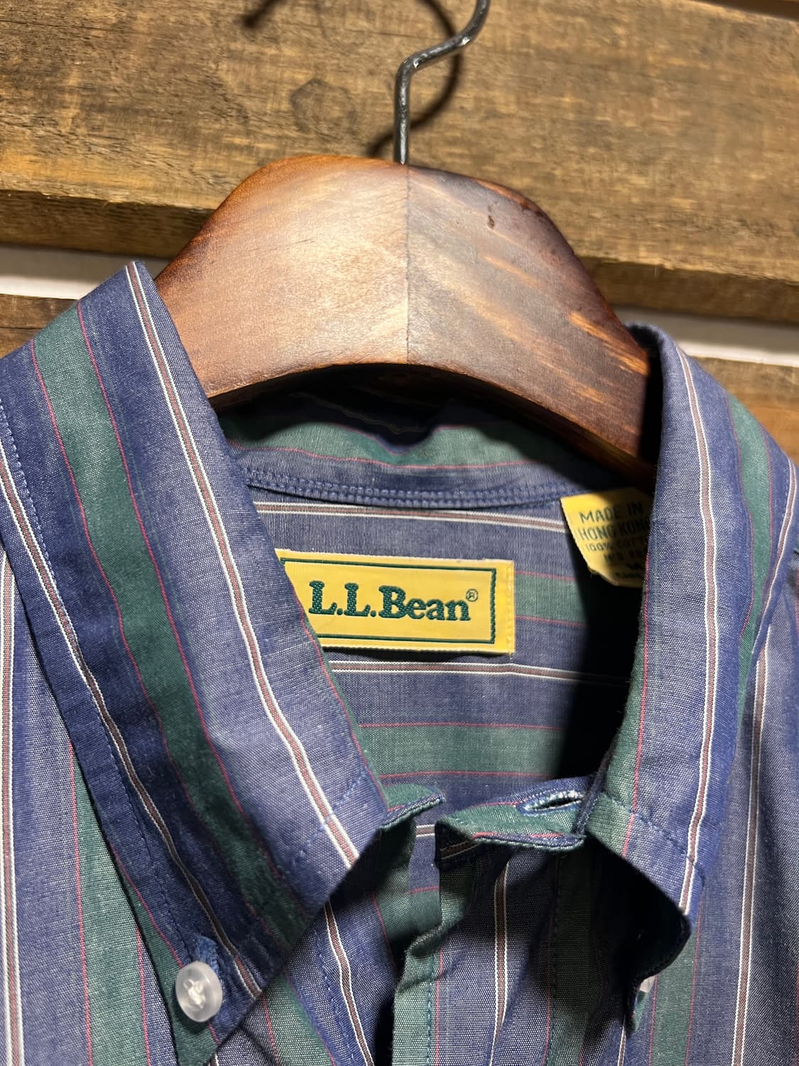[M]90's L.L.Bean USA 엘엘빈 스트라이프 셔츠 상품이미지2
