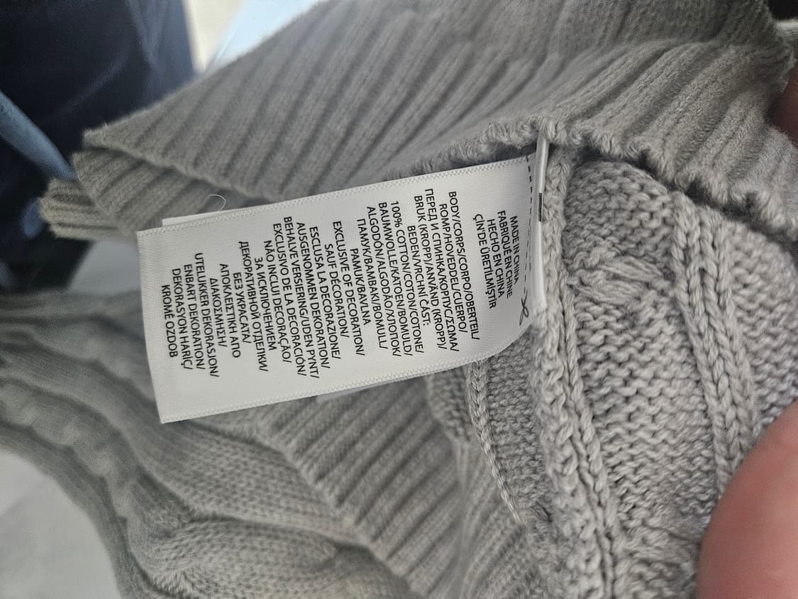 폴로 여성 브이넥 꽈배기 니트 XS 상품이미지8