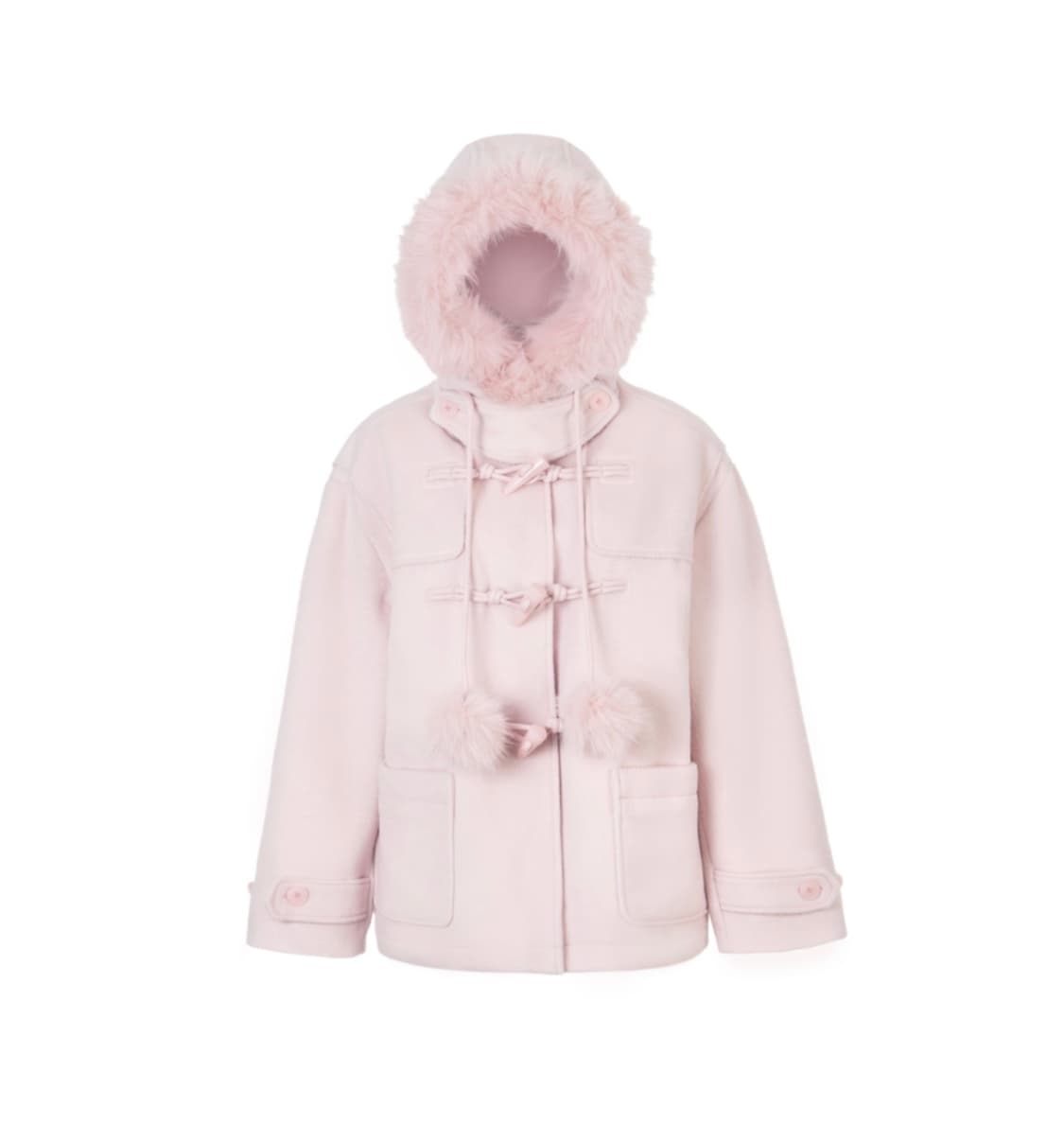 아이당클럽 아이당 핑크 떡코 폼폼 코트 상품이미지1