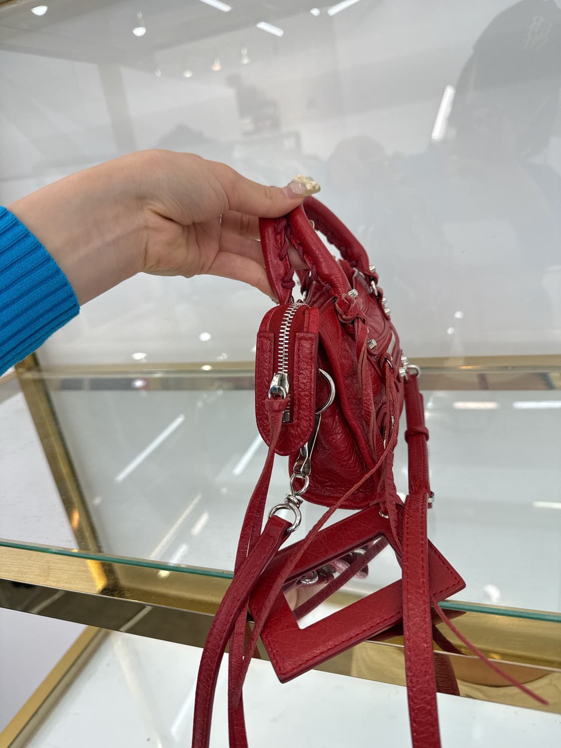 발렌시아가 나노 모터 시티백 레드 (정품) 상품이미지2