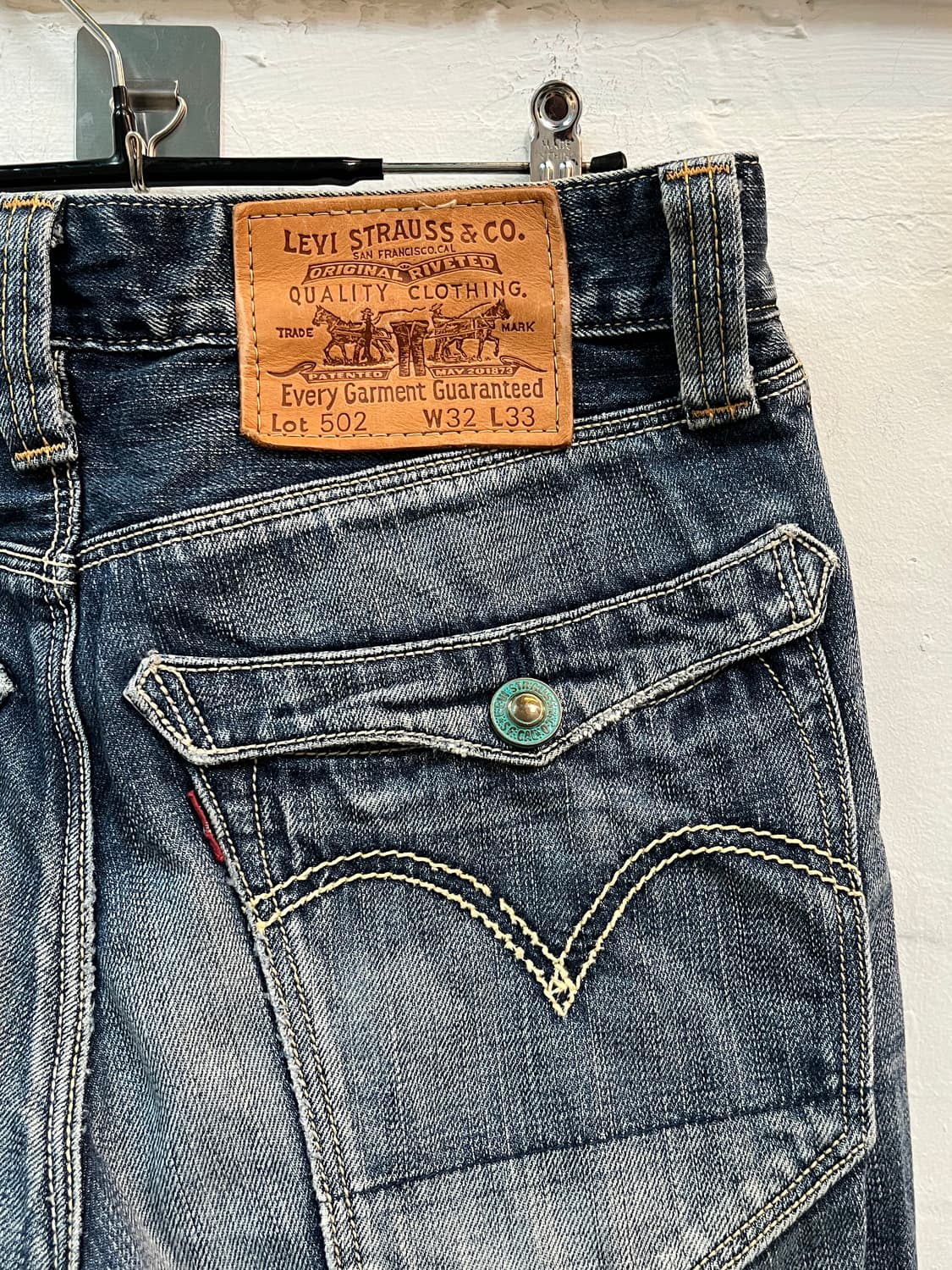 Levis lx502 럭셔리 클래식 워싱 데님 진 32x33 상품이미지9