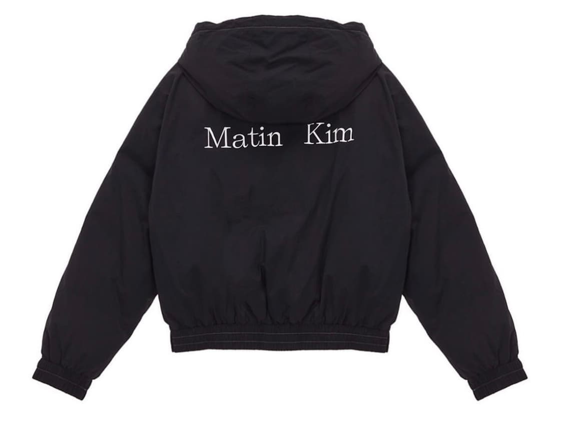 마뗑킴 크롭 후드 다운 패딩 자켓 블랙 상품이미지1