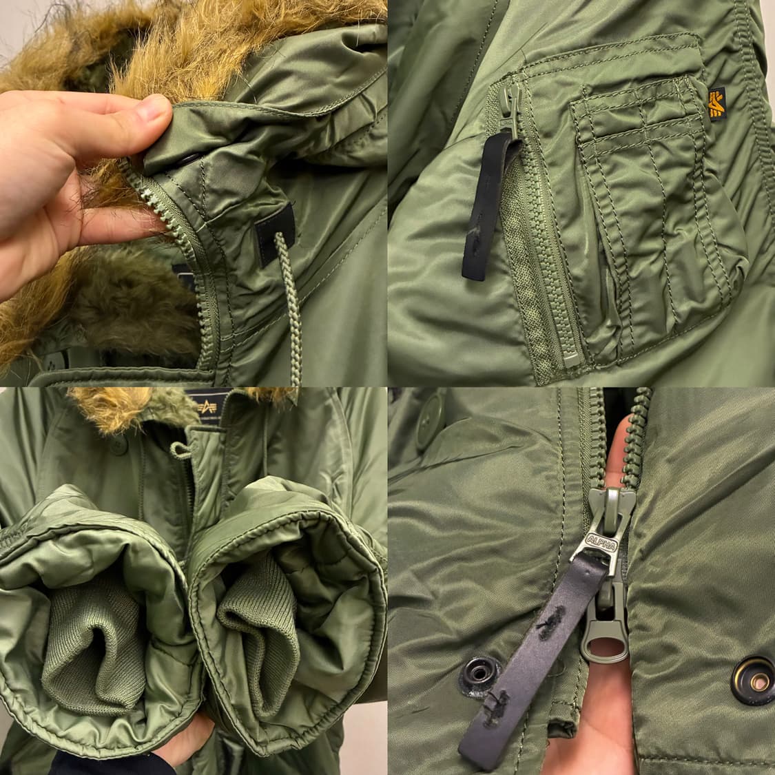 (XL)ALPHA 알파인더스트리 N3B 밀리터리 콜드파카 세이지그린 상품이미지5