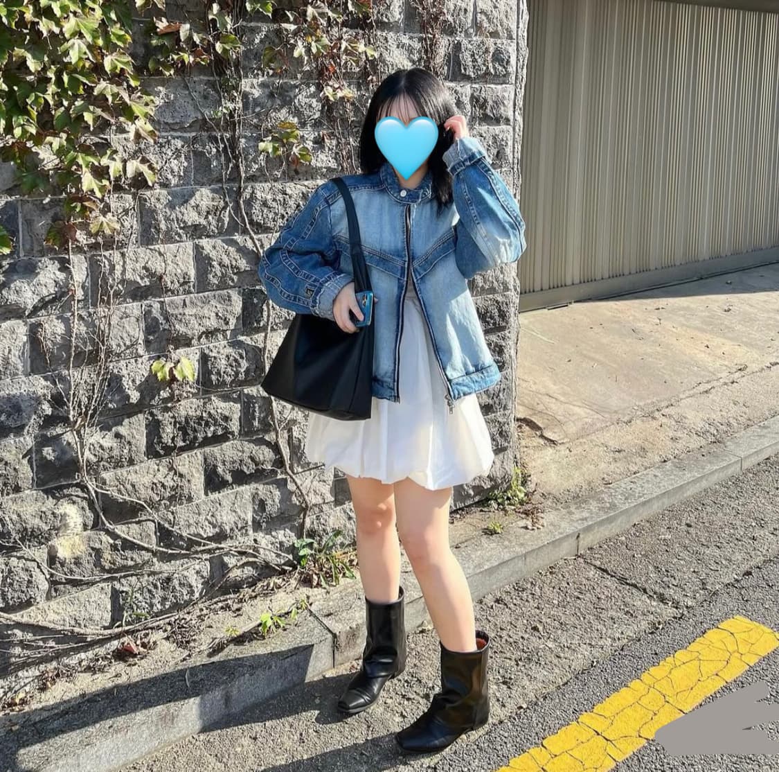 오버핏 워싱 데님 레이서 자켓 racer jacket /원가 105000 상품이미지2