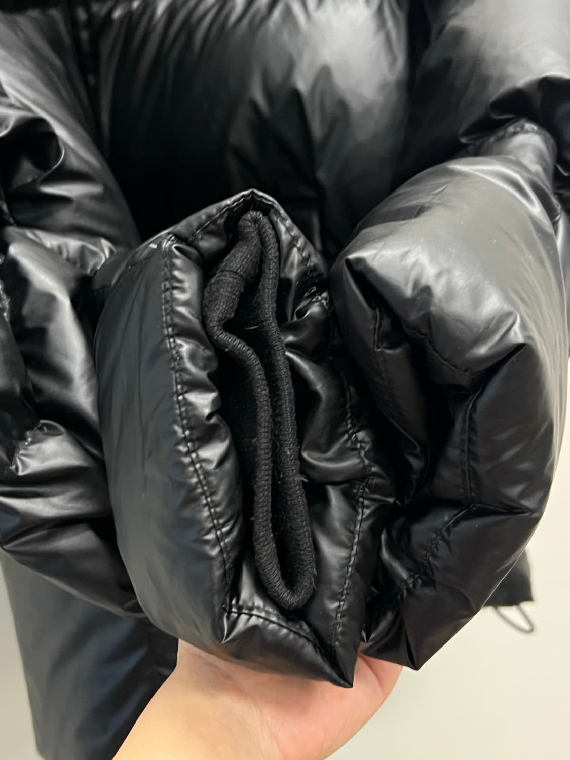 (XL) QT8가먼츠 덕다운 오버핏 숏패딩 블랙 상품이미지6