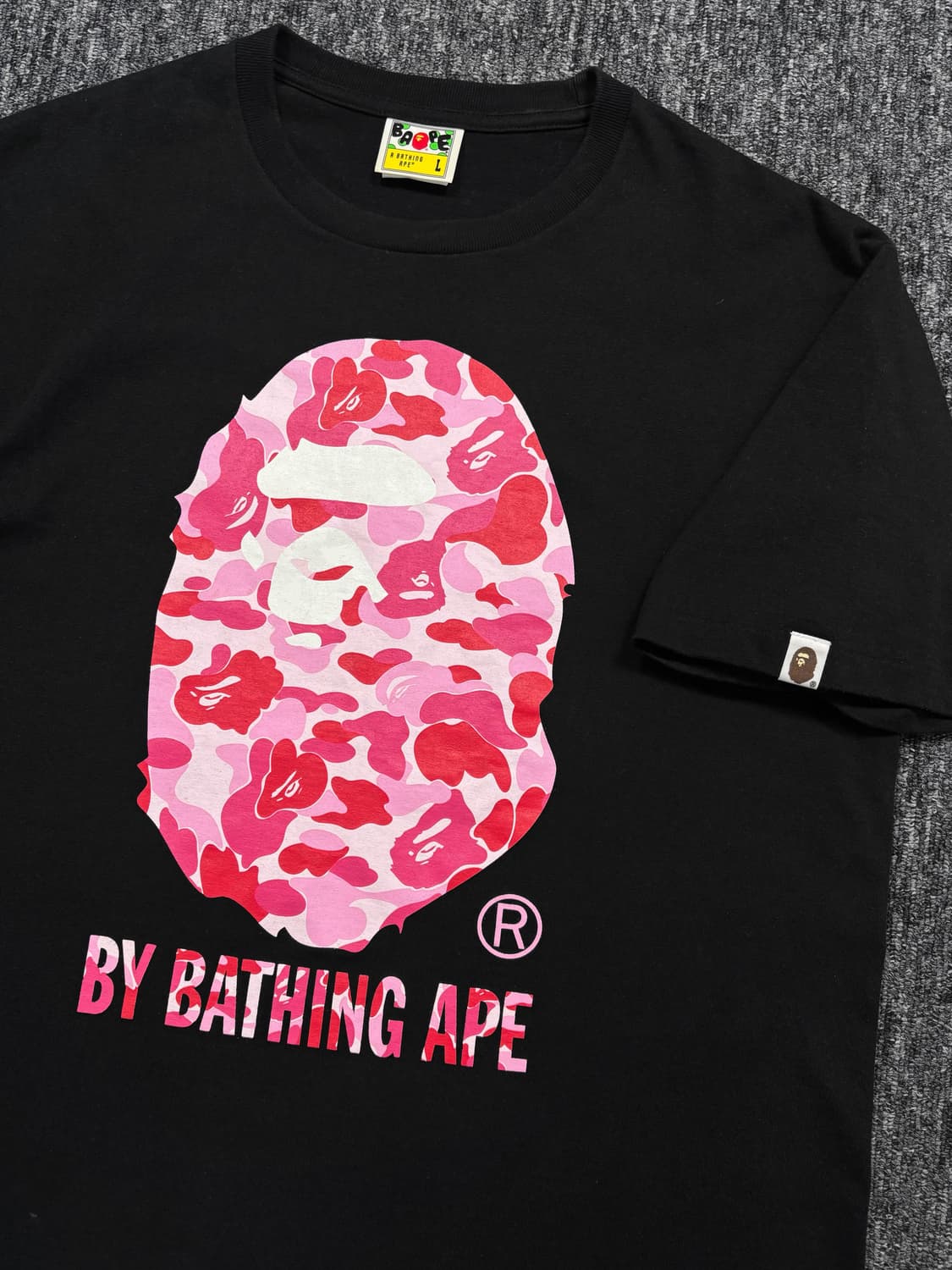 베이프 핑크 ABC 카모 블랙 반팔 상품이미지5