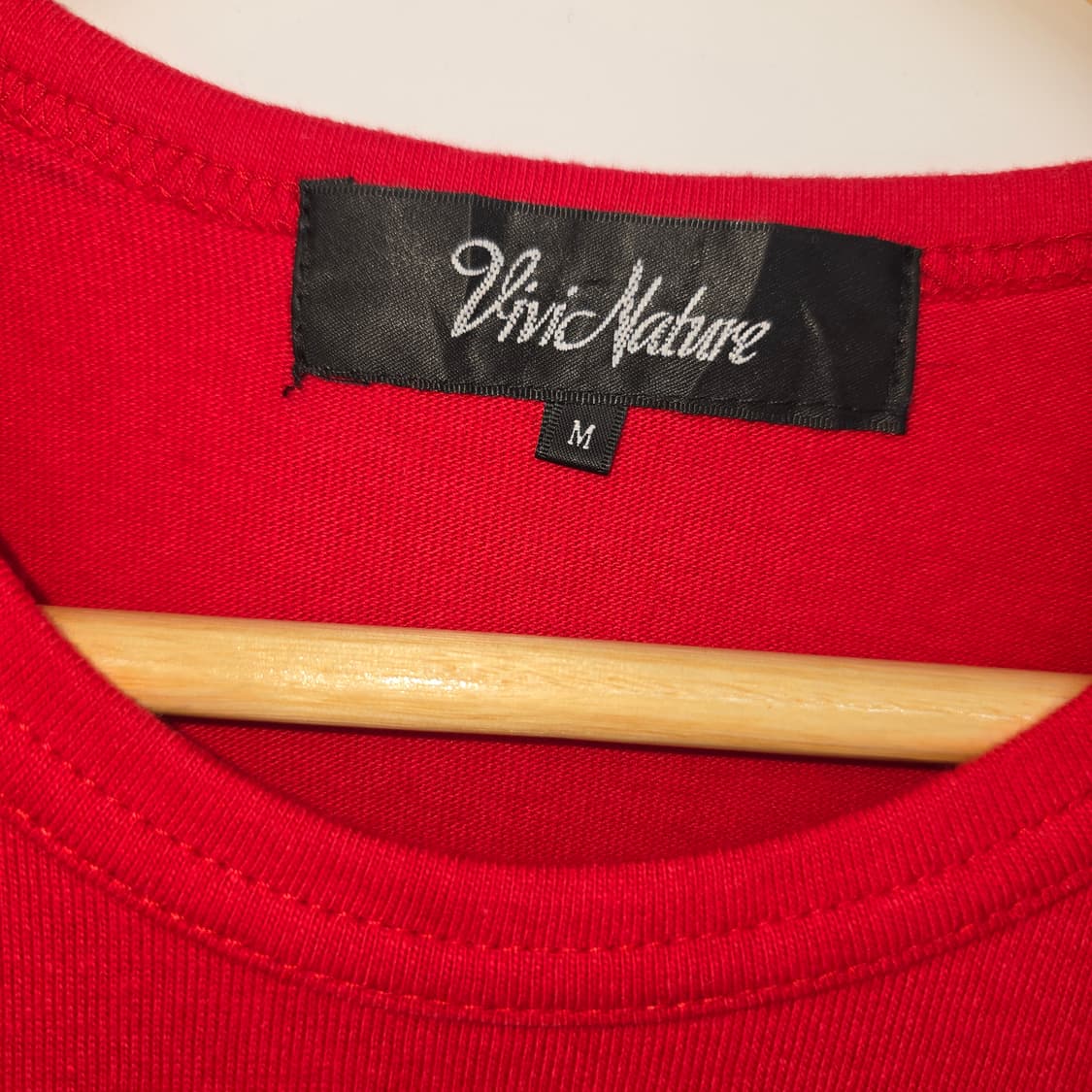 일본 Vivi Nature 레드 플라워 하트 티셔츠 상품이미지4