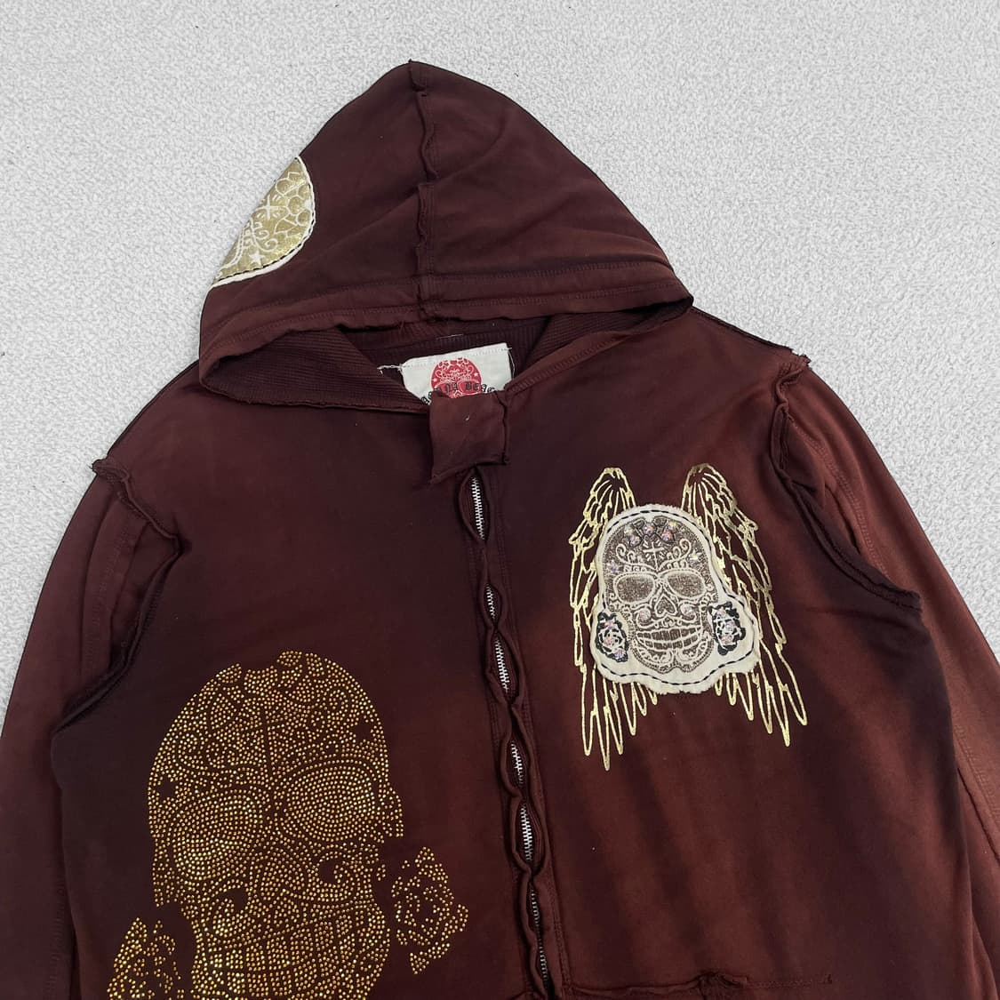 라구나비치 워시드 스컬 큐빅 후드집업  상품이미지3