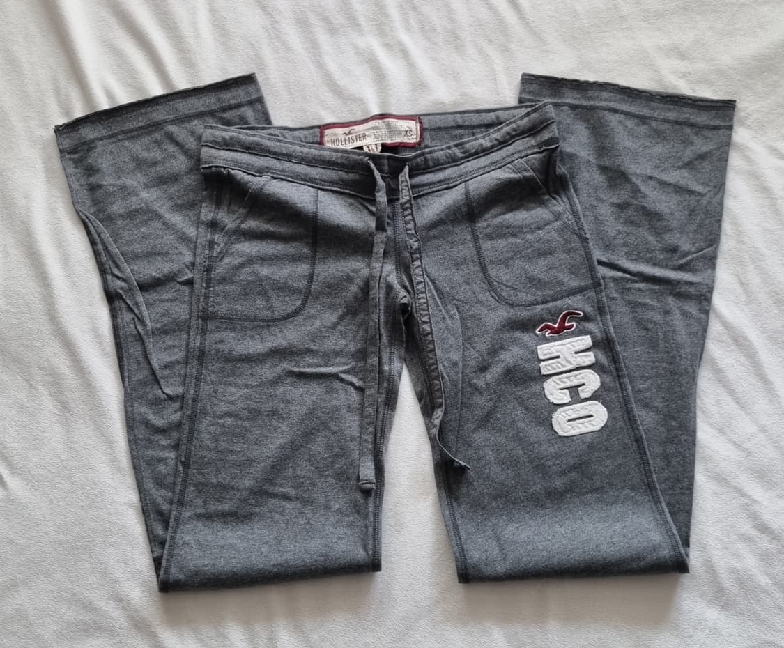 빈티지 y2k 00s 갸루 홀리스터 그레이 로우라이즈 팬츠 상품이미지1