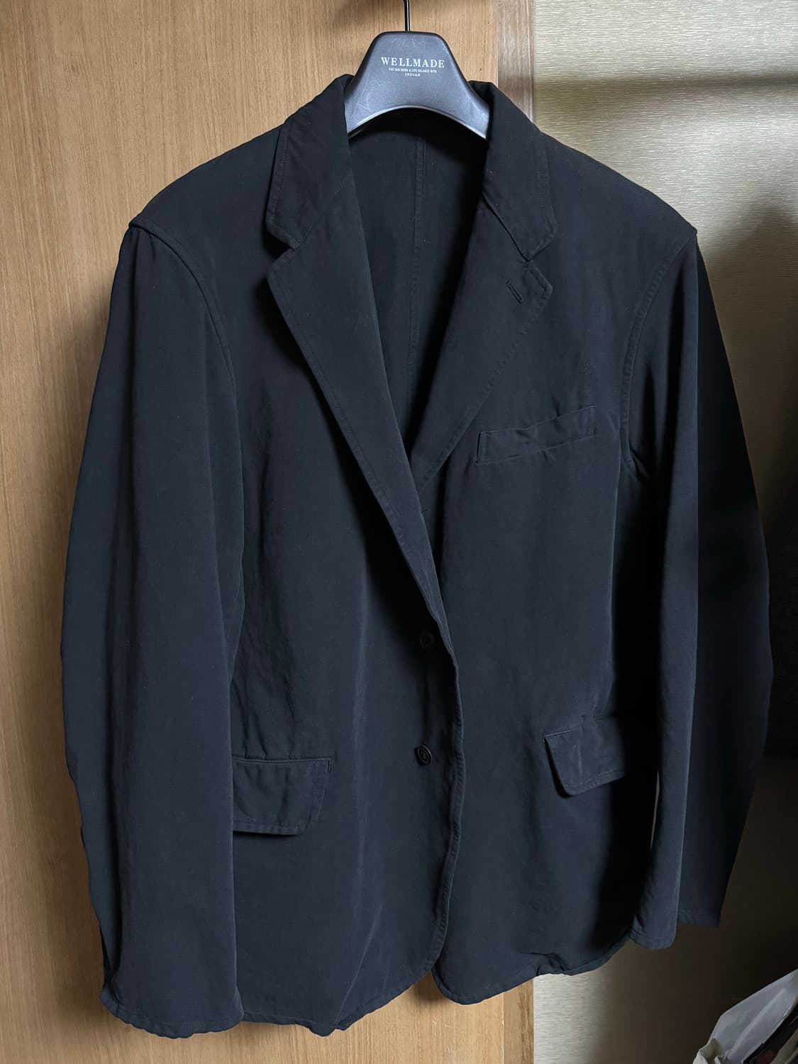 코모리 가먼트다잉 자켓(블랙) 상품이미지4