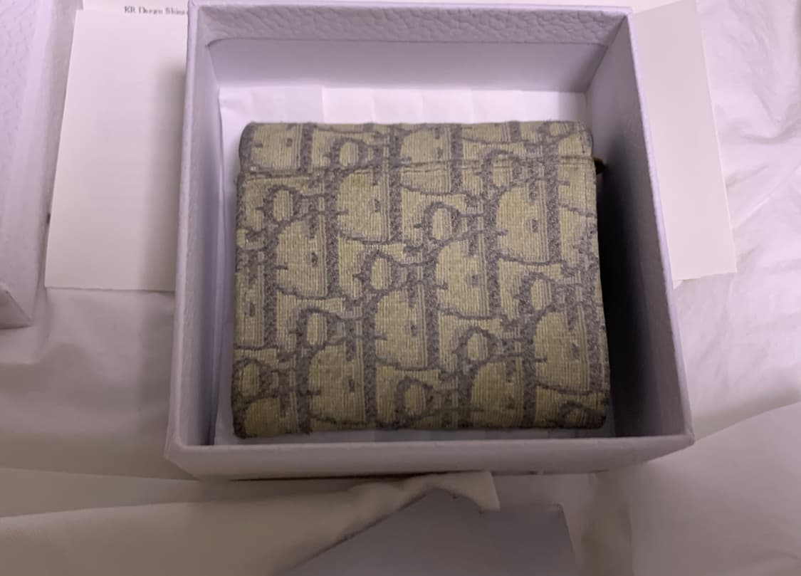 디올 Saddle Lotus 지갑 그레이 / 풀박스 상품이미지5