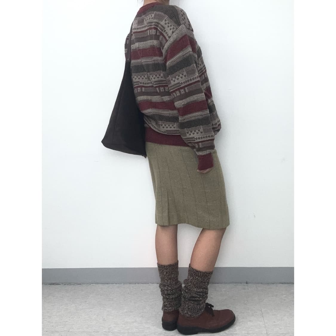 빈티지 레드 니트 스웨터 상품이미지4