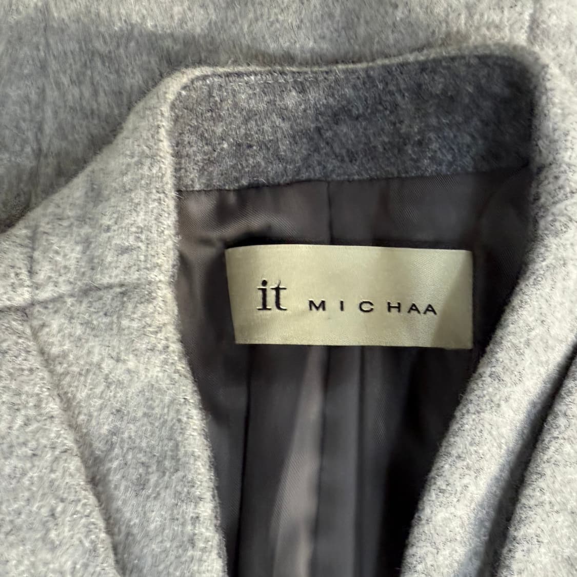 [88-94-165] 잇미샤 여성 그레이 울 코트 0112T1 상품이미지3