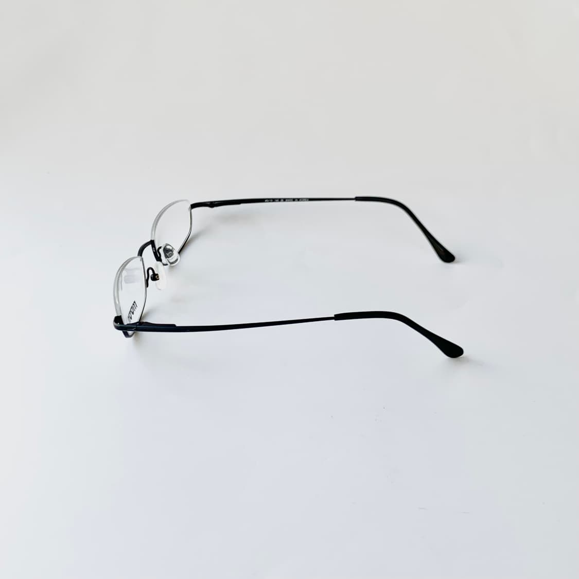 752 데드스탁 블랙 오벌 역반무테 언더림 빈티지안경 상품이미지4