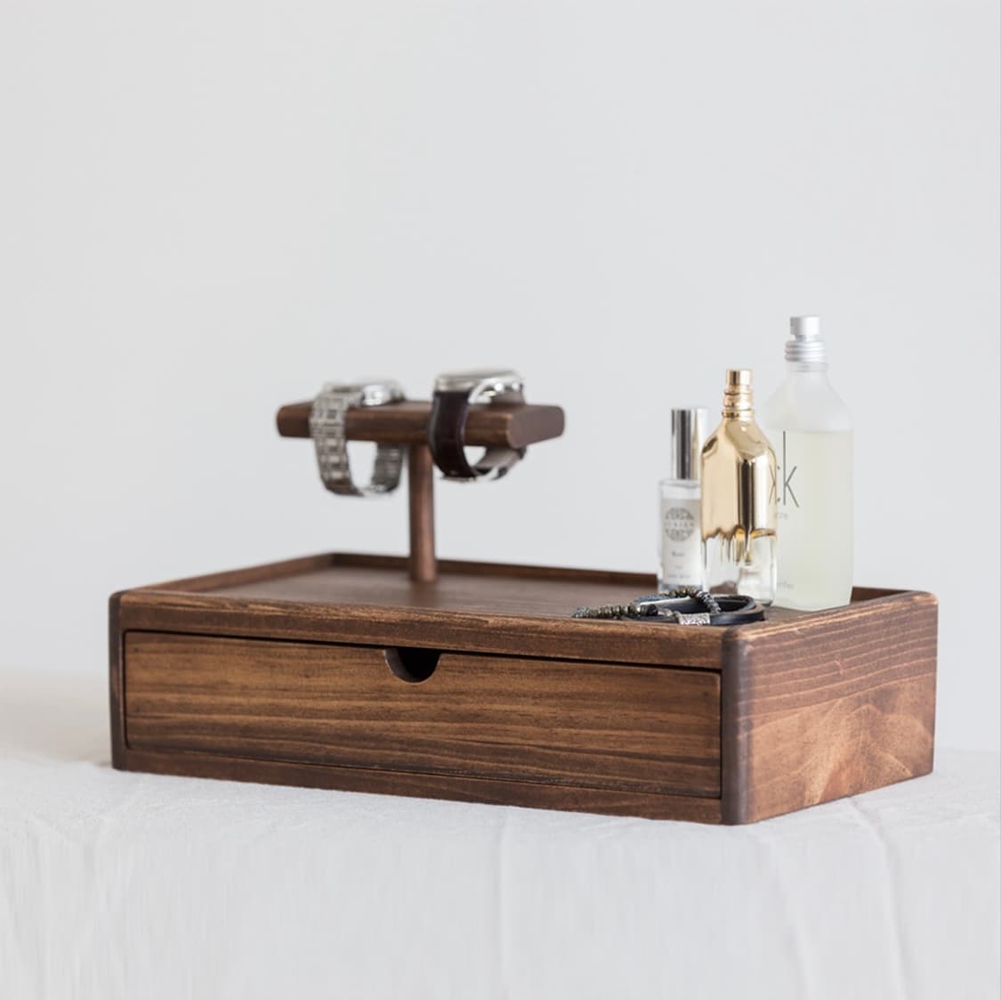 원목 시계거치 정리함 상품이미지2