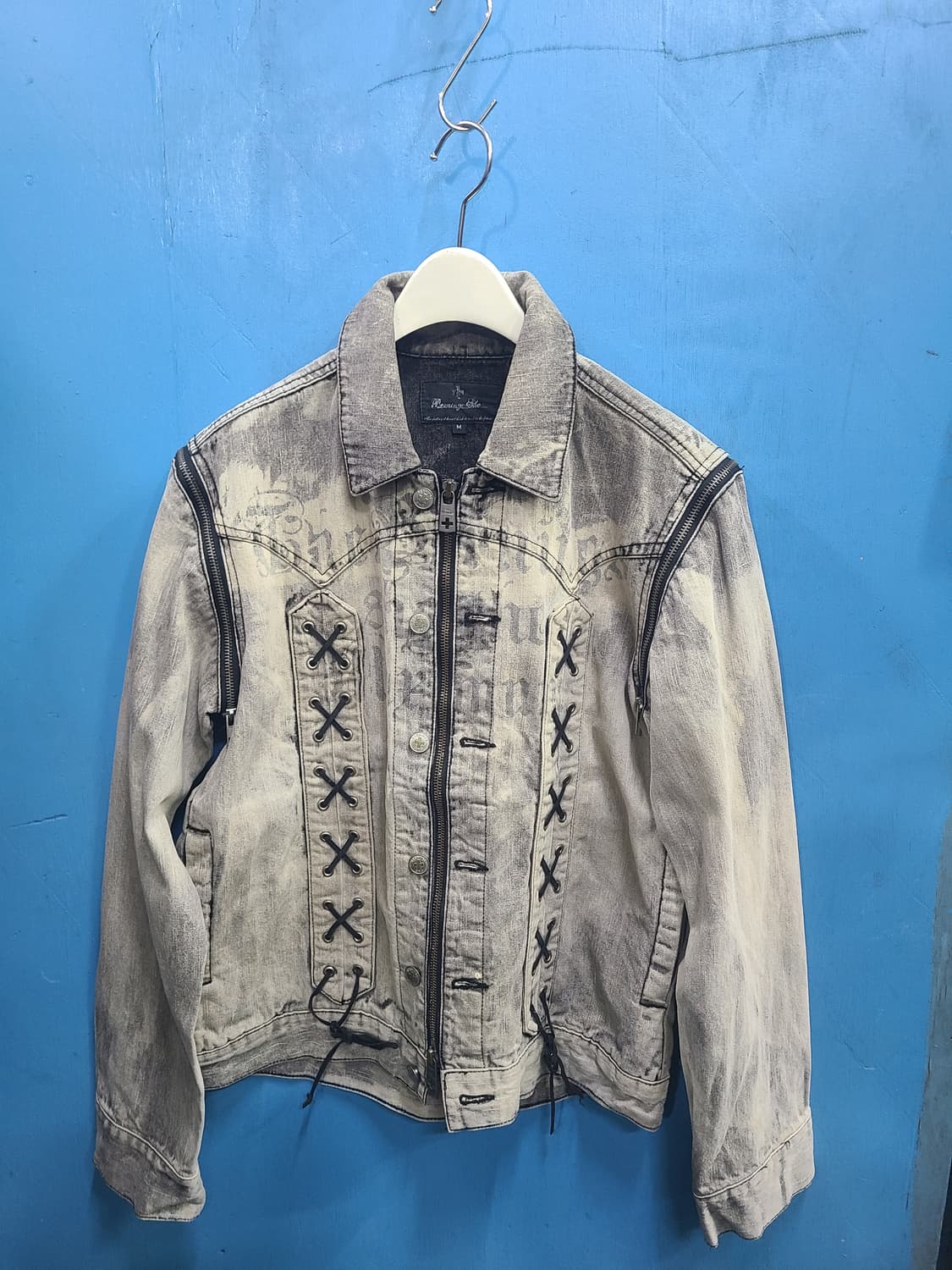 희귀템 일본 그런지펑크 버닝쇼 데님자켓 상품이미지5