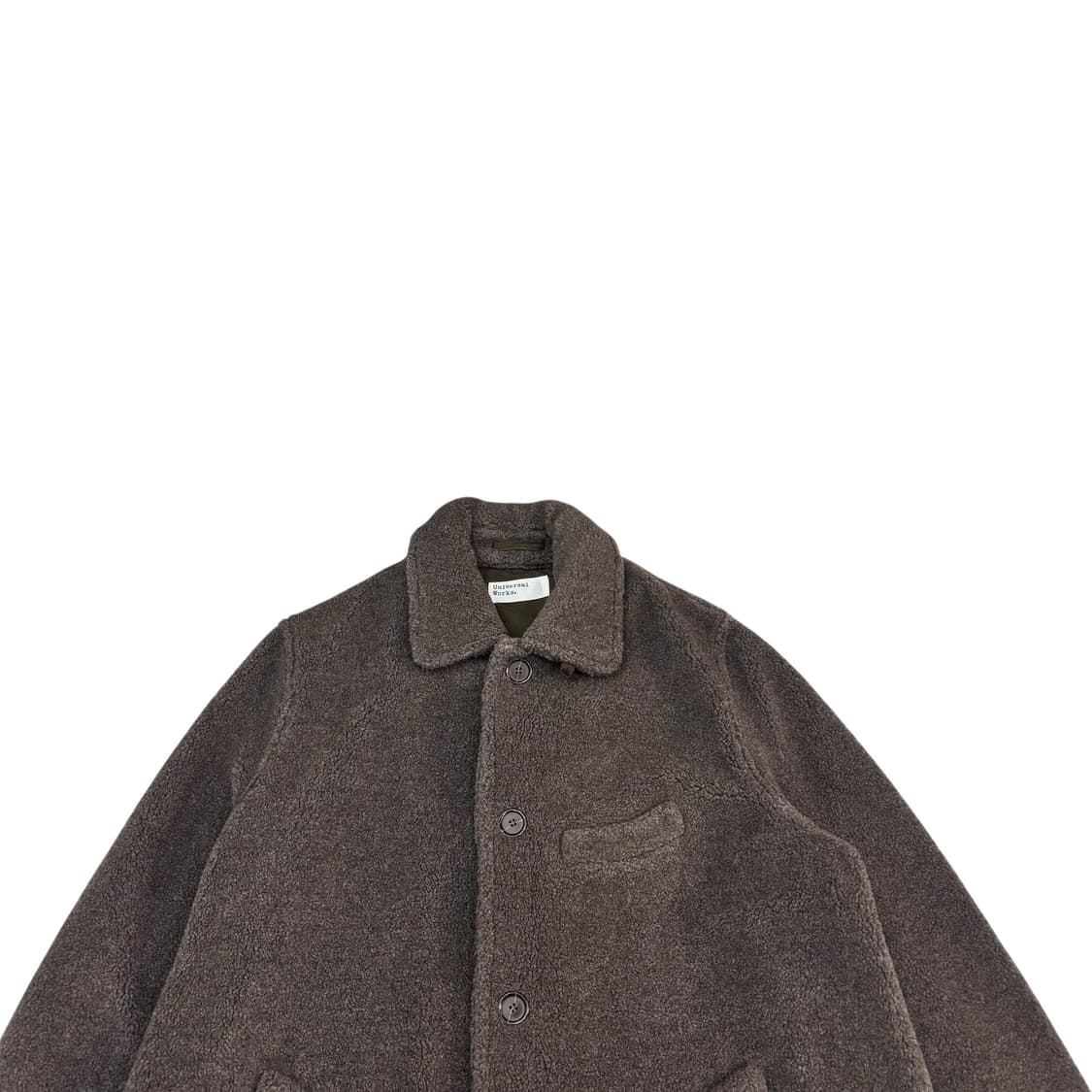 유니버셜웍스 5버튼 로켓 플리스 숏 오버코트 상품이미지2