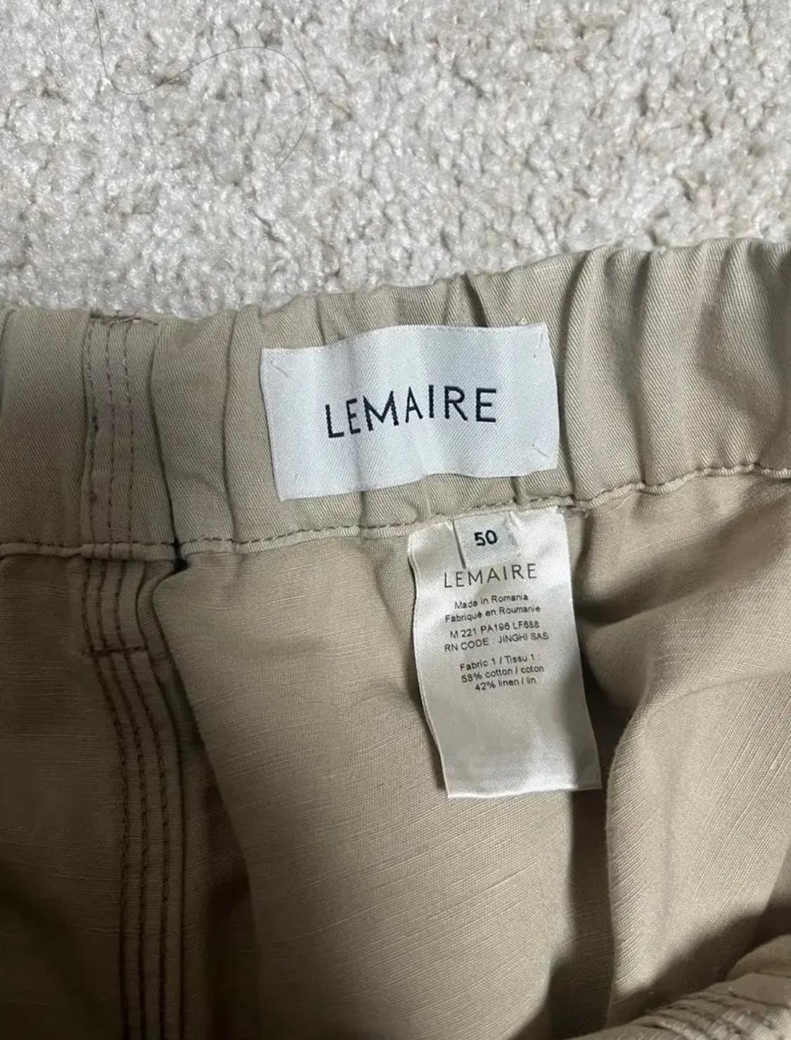 르메르 22SS 퍼티그 팬츠 베이지 50 상품이미지3