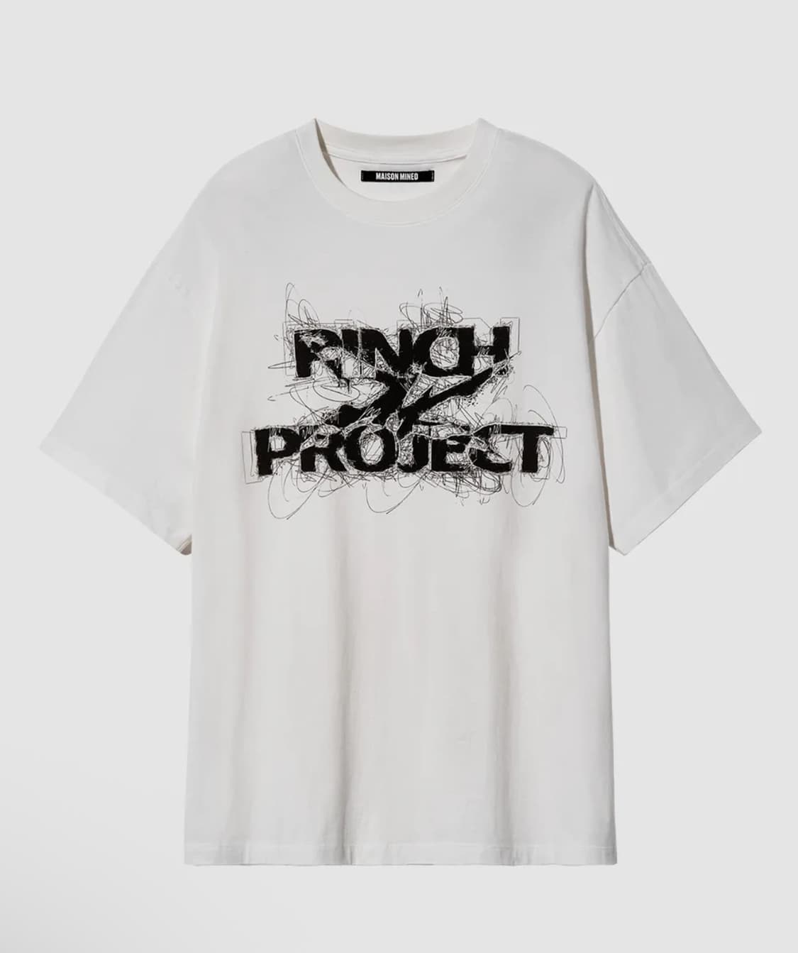 메종미네드 PINCH DOODLE HALF T WHITE 반팔 티셔츠 L 상품이미지2