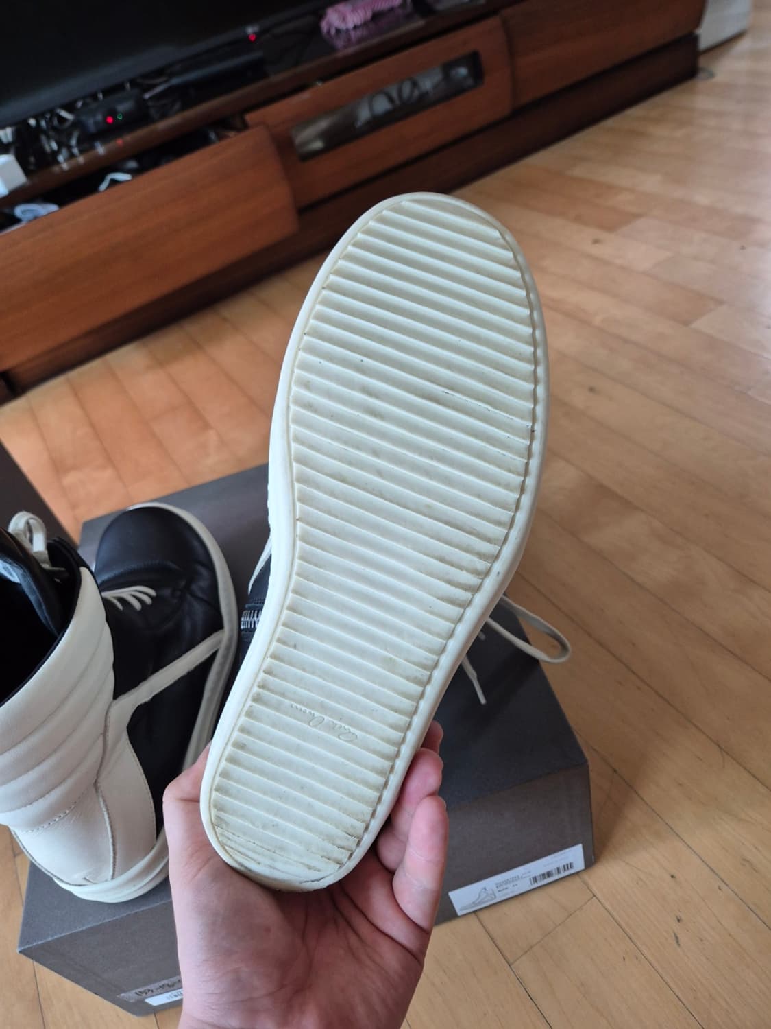 [43] 릭오웬스 지오바스켓 하이 밀크 블랙 상품이미지10