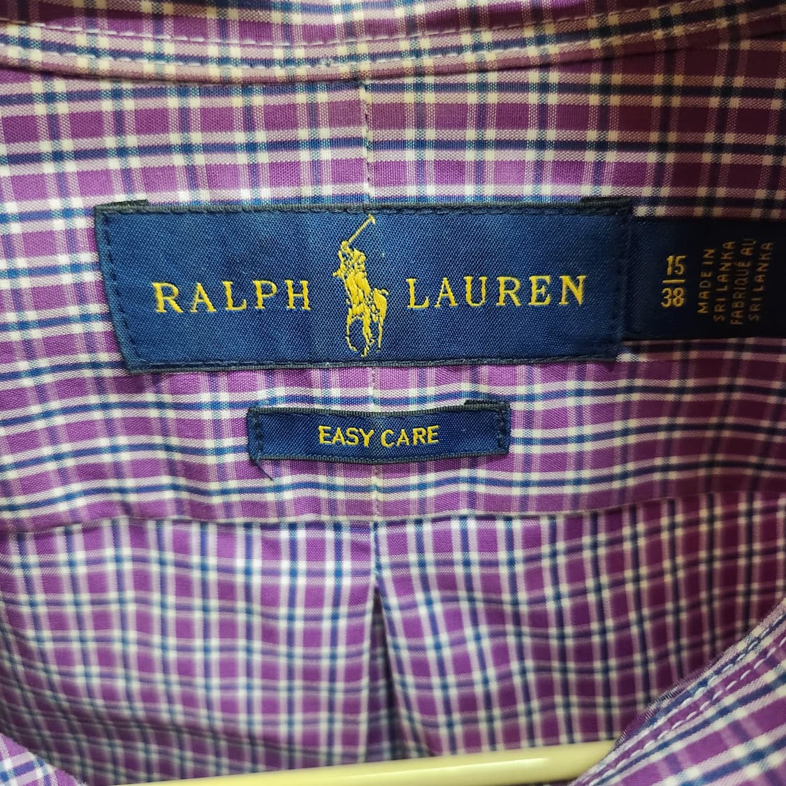 폴로랄프로렌 로고자수 퍼플체크 셔츠 L 상품이미지5