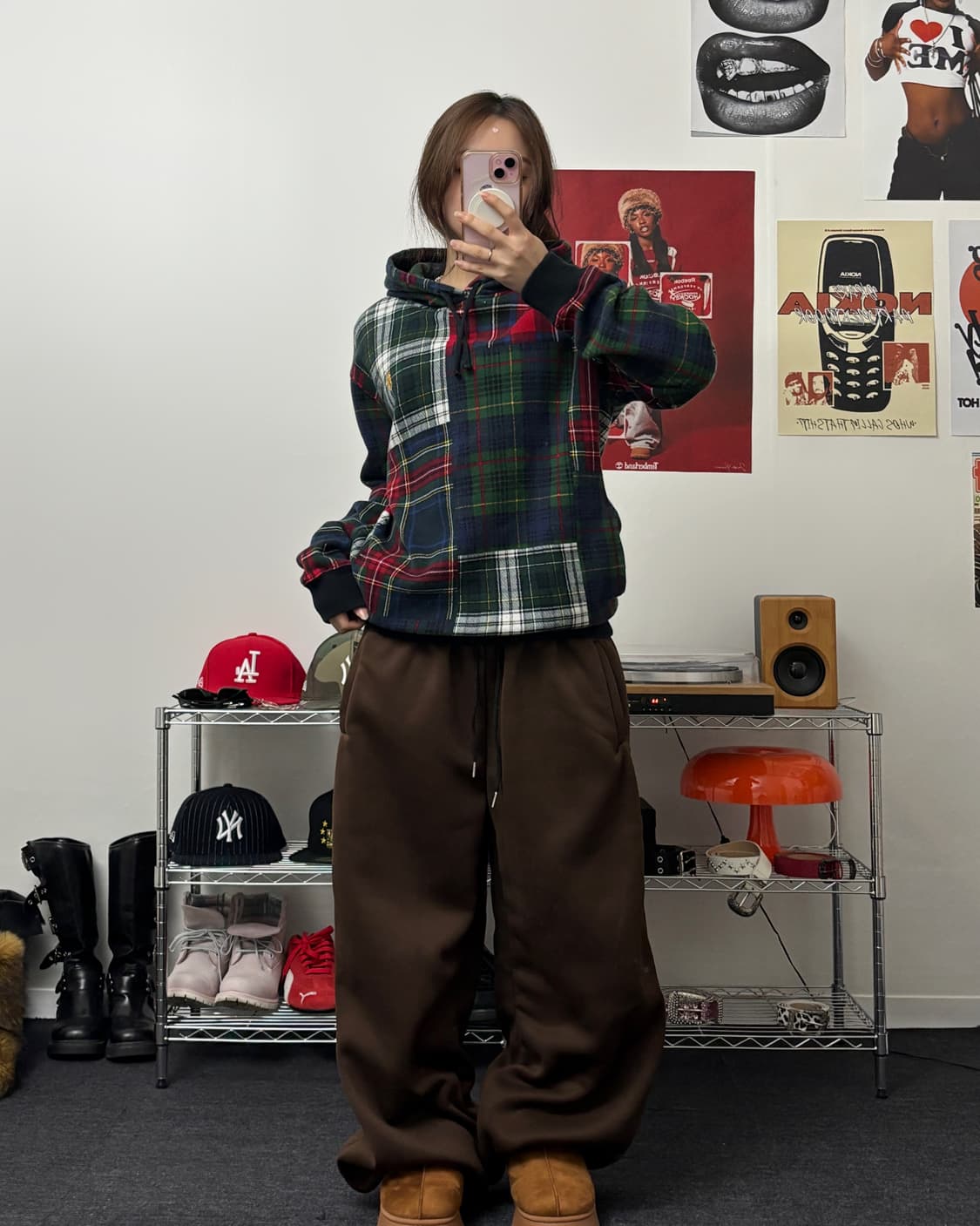 폴로 신형 마드라스 체크 후드티 상품이미지4