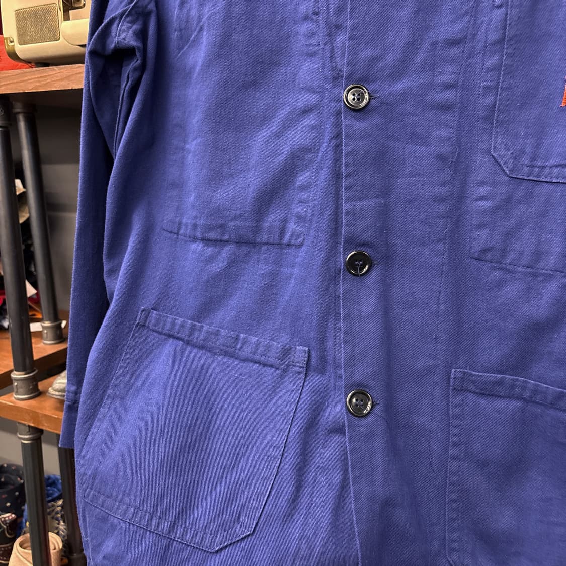 70~80s 오리지널 프렌치 워크자켓 4버튼 유니온 자수 N811 상품이미지6