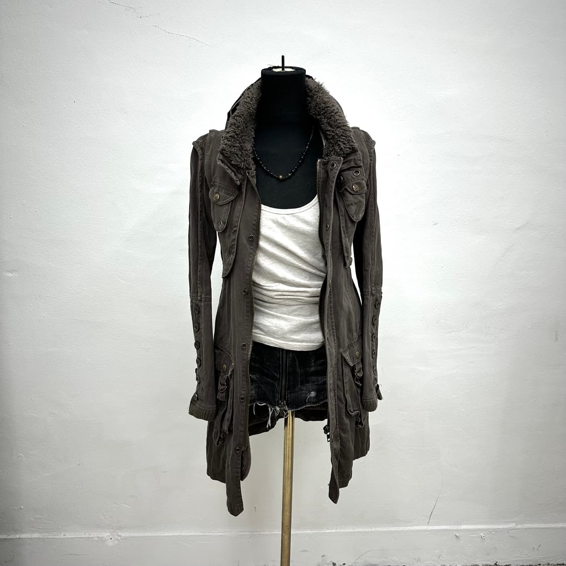Deep brown eyelet Bono jacket 상품이미지1
