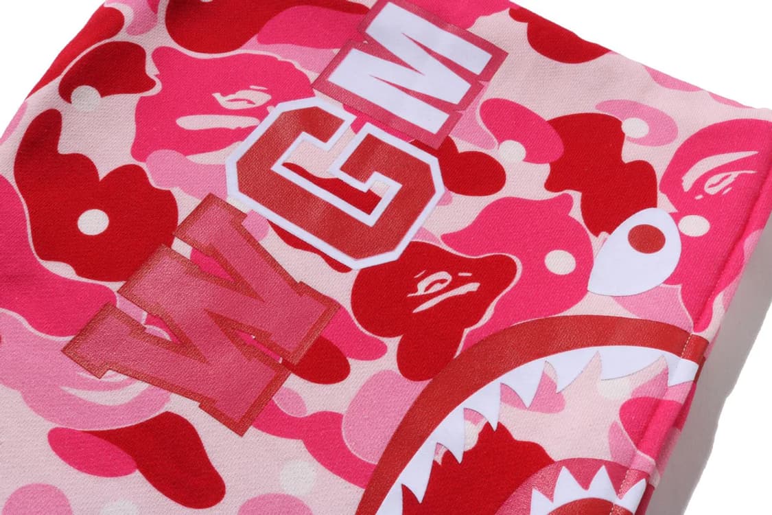 [XL] 베이프 ABC 닷카모 핑크 샤크 후드집업 상품이미지4