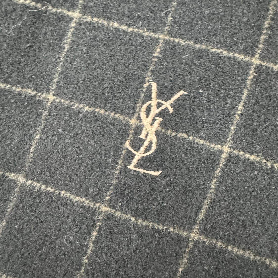 100 YSL 입셍로랑 90s 체크 모직 자켓 상품이미지6