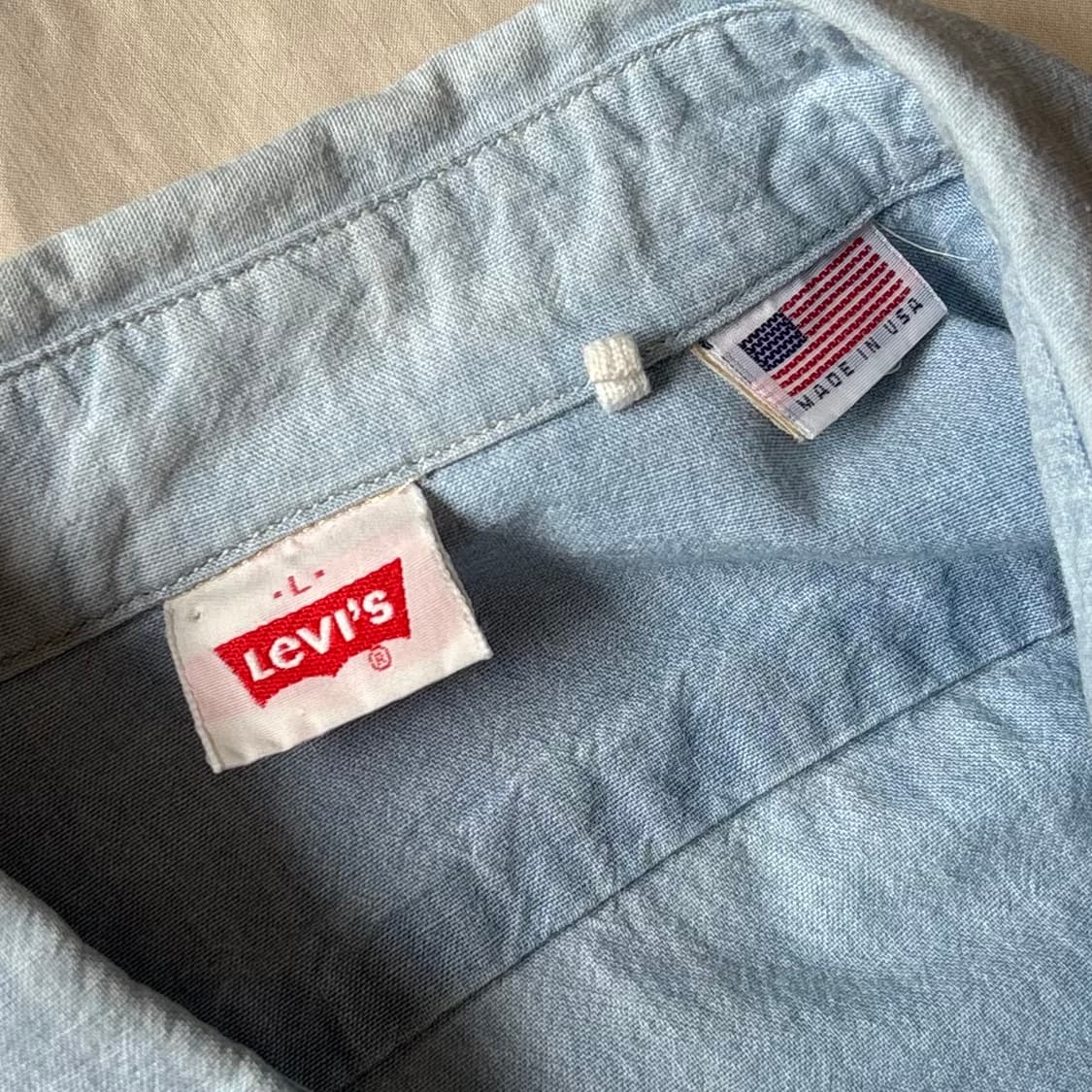 [L/102-105] USA LVC 리바이스 오렌지 탭 샴브레이 셔츠 상품이미지3