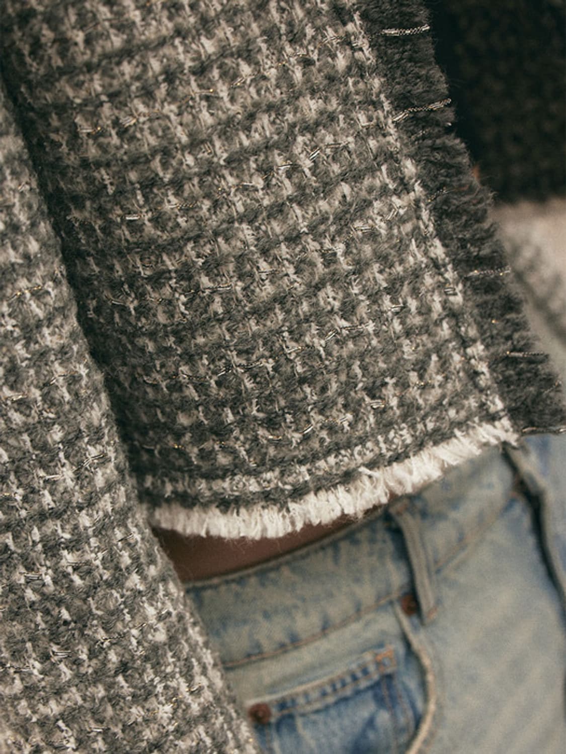 레어01 Essential Jacket - Foggy Tweed/Gray 상품이미지6