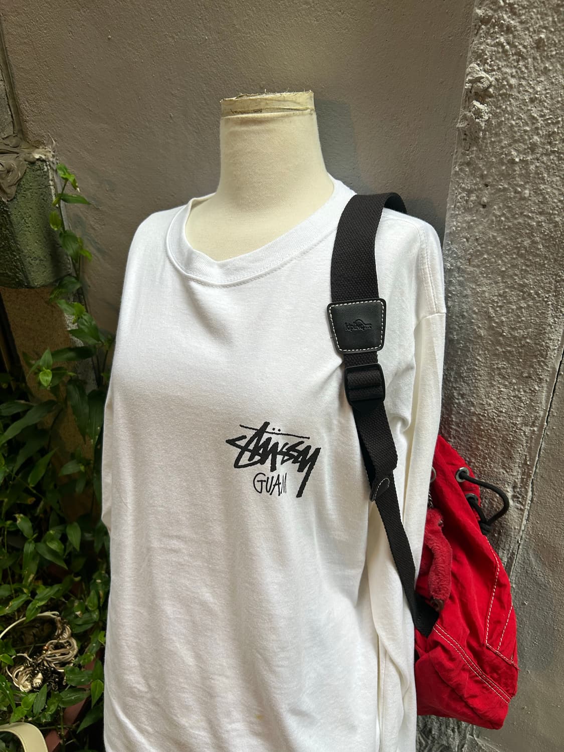 빈티지 스투시 GUAM 프린팅 화이트 롱슬리브 상품이미지2