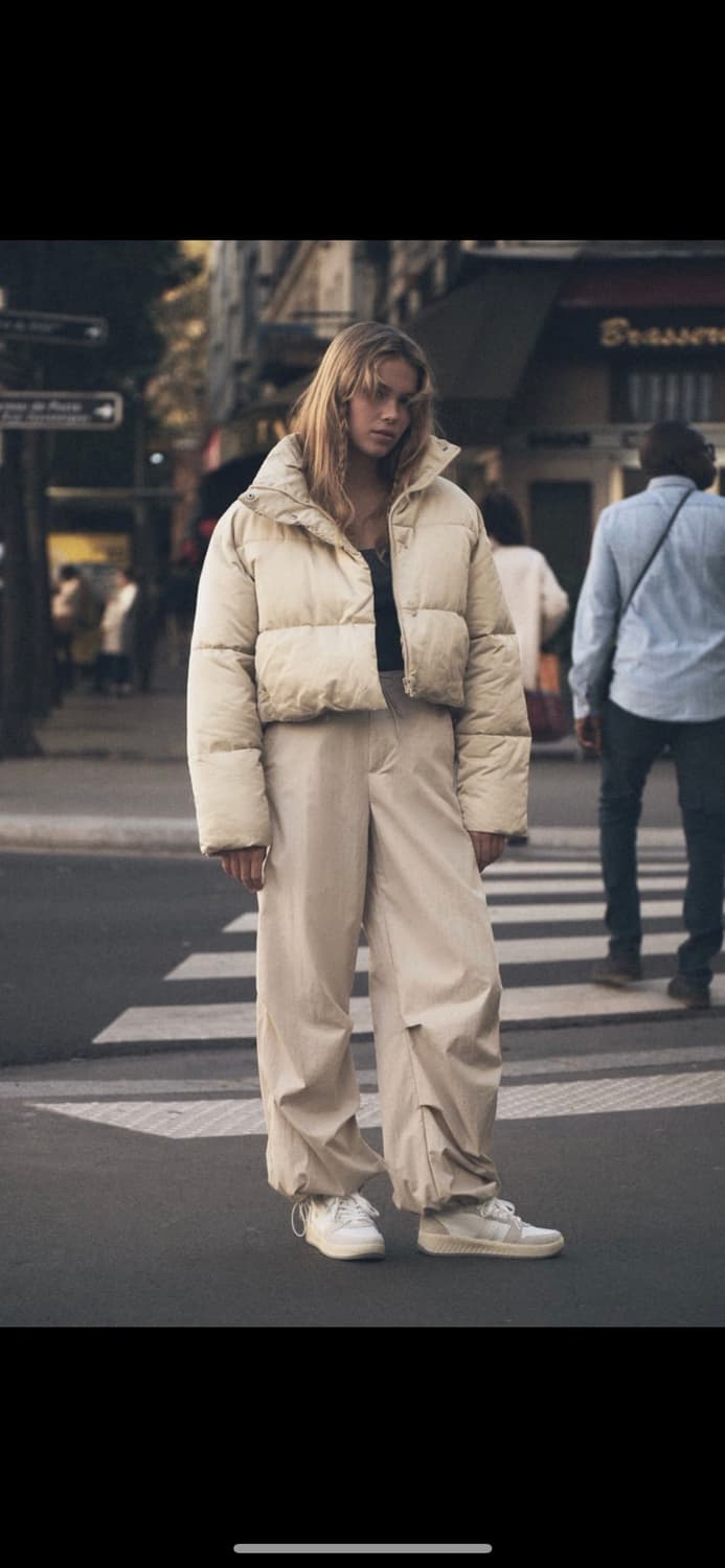 새상품) ZARA 자라 여성 새틴 푸퍼 자켓 숏패딩 s 상품이미지1